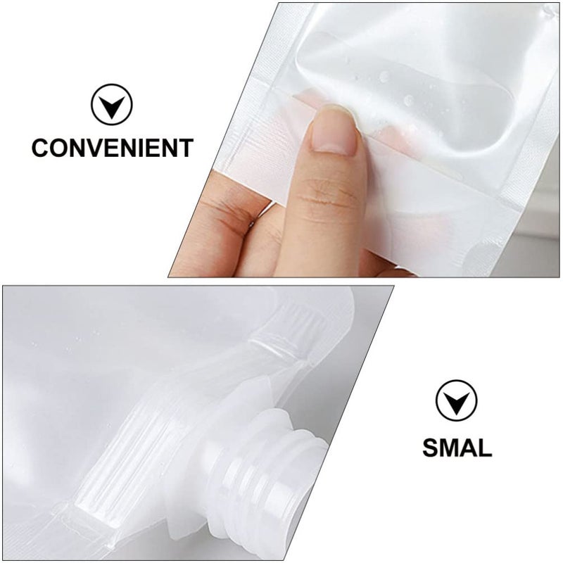 Kallory Travel Pouches for Toiletries: 15pcs Refillable Empty Squeeze Pouch - Travel Shampoo and Conditioner Bottles - Image 2